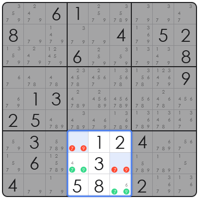 sudoku with candidate mode